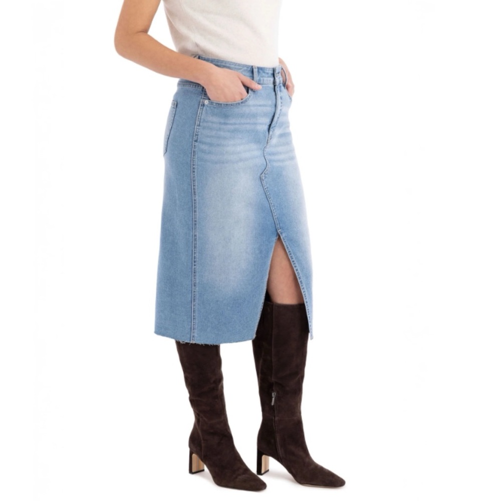 🆕 Jordache Women's High Rise Denim Midi Skirt 8 NWT New! Jean